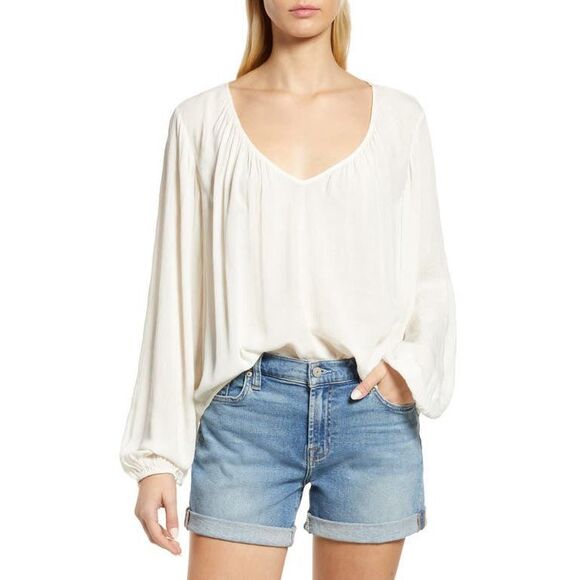 Relaxed High-Low Blouse in Muslin Size S - Picture 1 of 3
